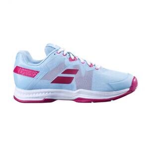 NEW BABOLAT women's sfx3 all court shoe in blue/cherry